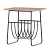 Ars manufacti Table d’appoint Soltas III - Acacia massif / Métal - Acacia / Noir