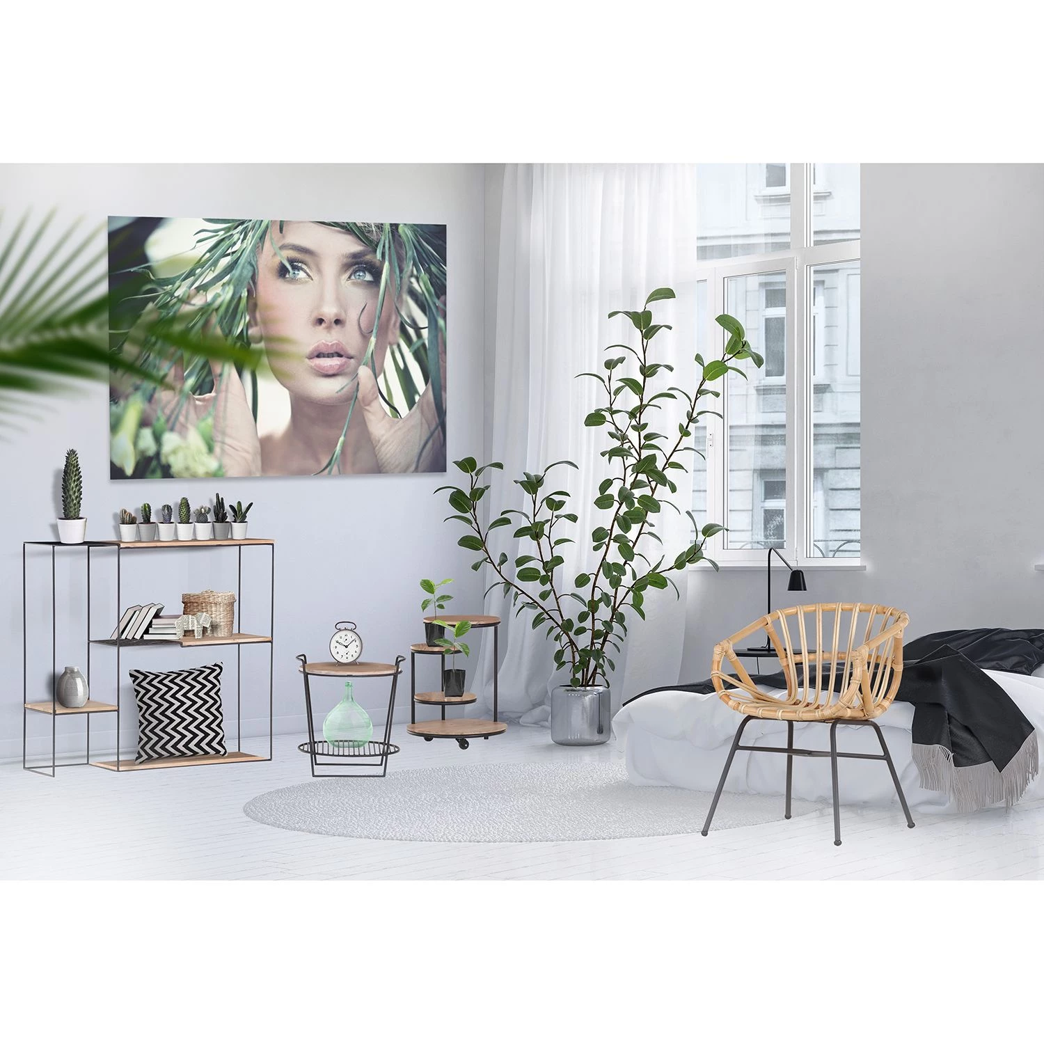 Ars manufacti Table d’appoint Soltas II - Acacia massif / Métal - Acacia / Noir – Image 2