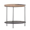 Ars manufacti Table d’appoint Soltas I - Acacia massif / Métal - Acacia / Noir