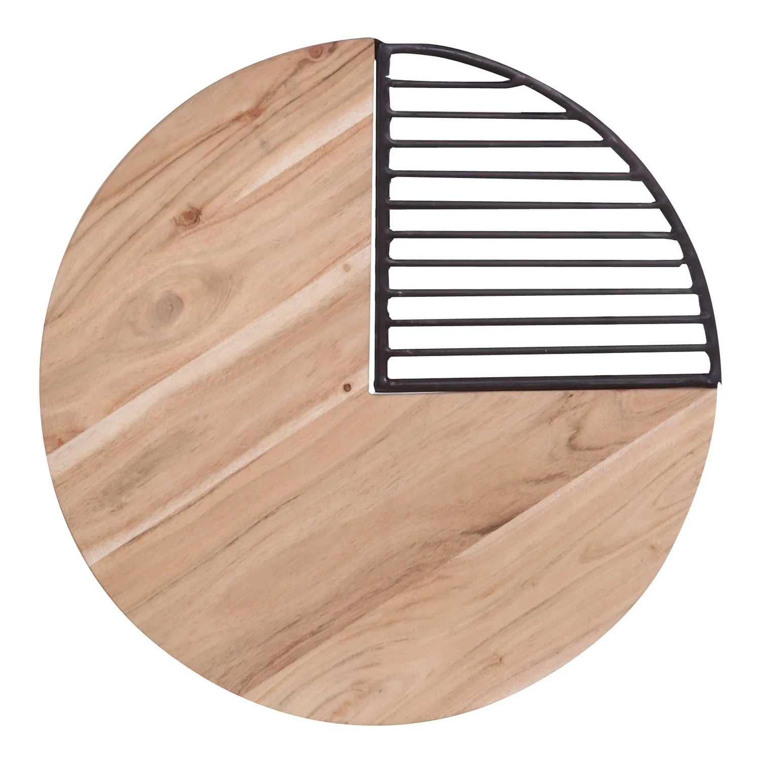 Ars manufacti Table d’appoint Soltas I - Acacia massif / Métal - Acacia / Noir – Image 3