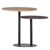 Ars manufacti Table d’appoint Soltas IV - Acacia massif / Métal - Acacia / Noir