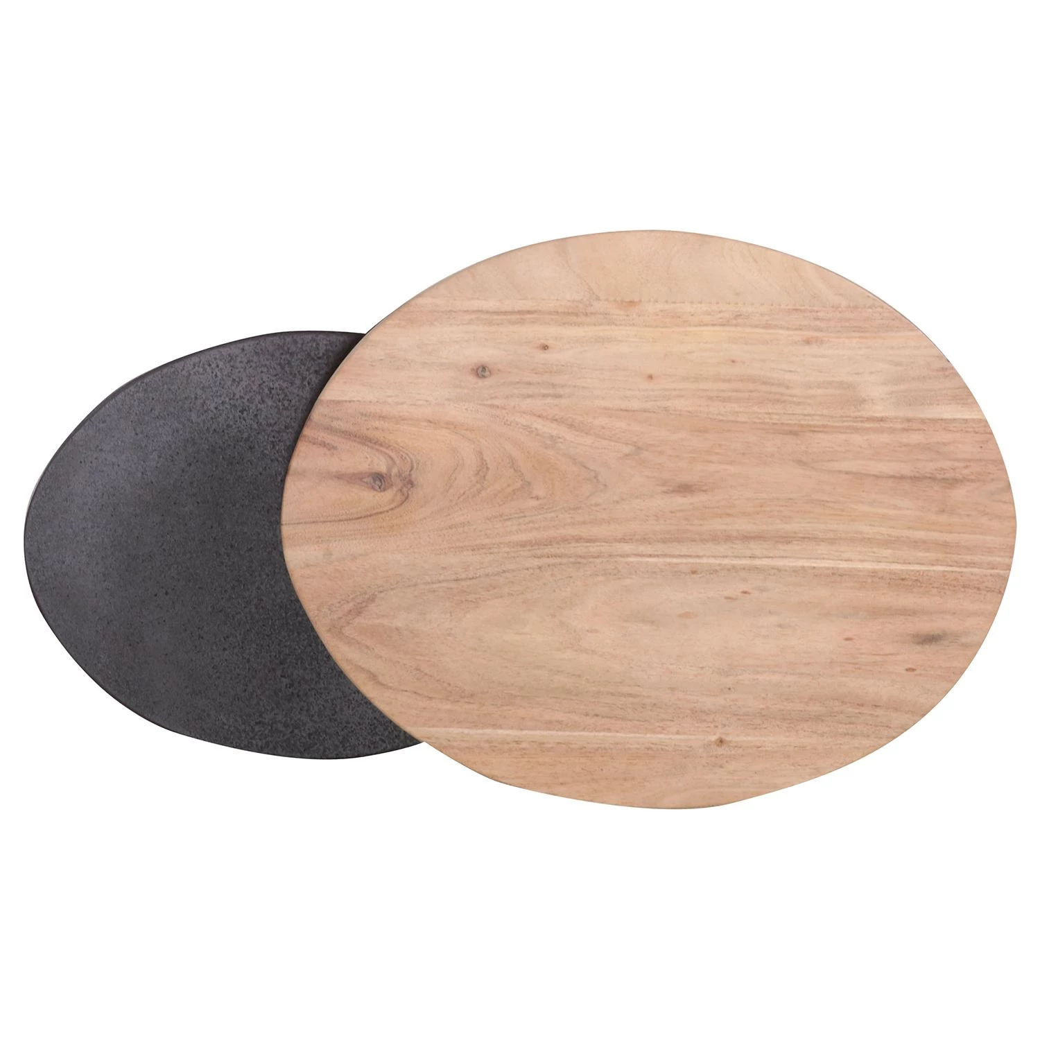 Ars manufacti Table d’appoint Soltas IV - Acacia massif / Métal - Acacia / Noir – Image 3