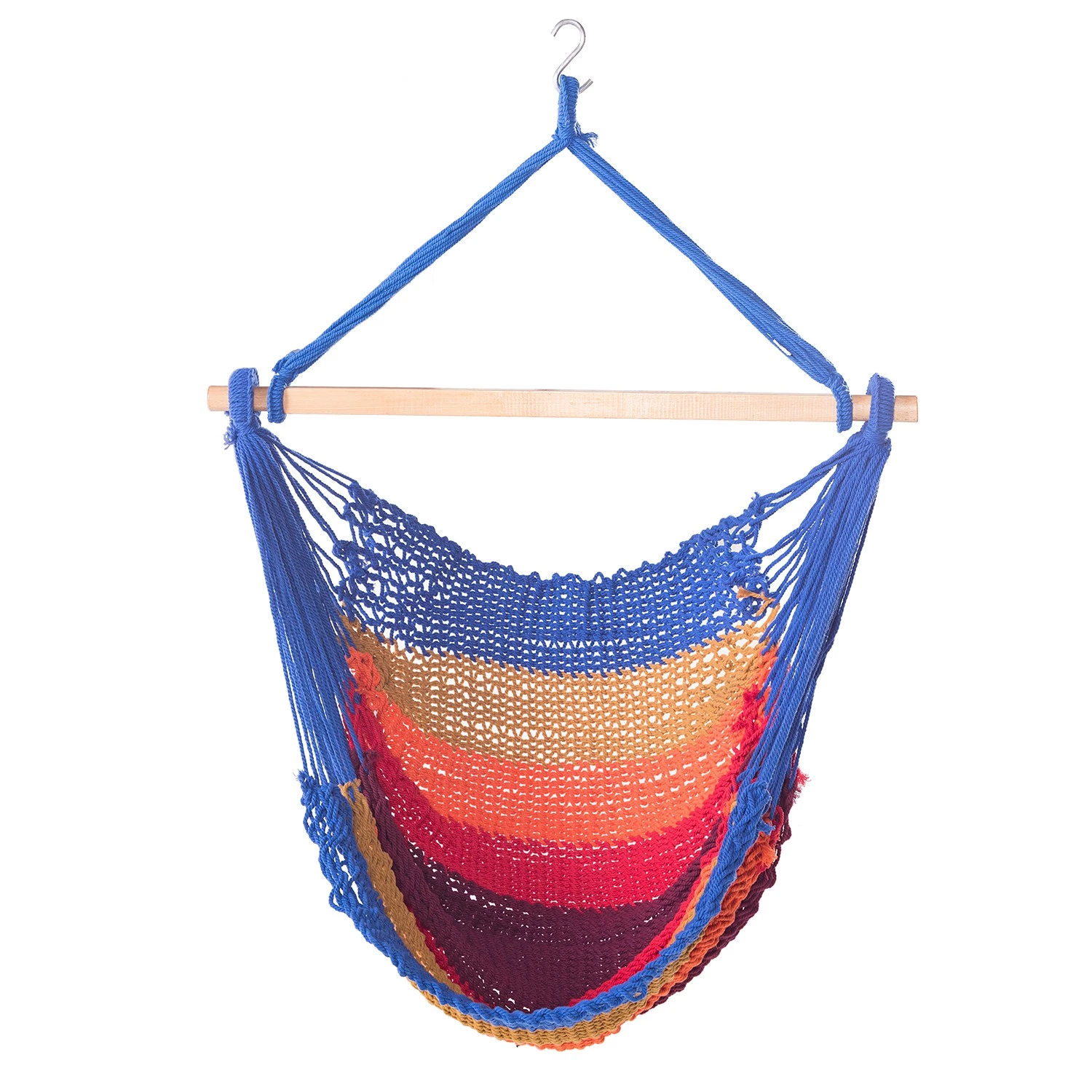 Twentyfour Fauteuil suspendu Okola - Corde de coton / HĂȘtre massif - Multicolore â Image 3