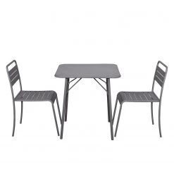 Ensemble de jardin Kansas III (3 élém.) - Fer - Gris