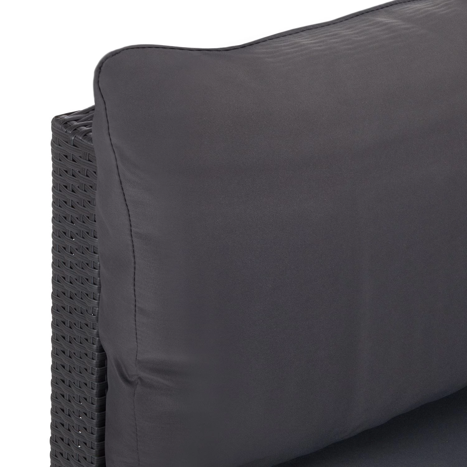 Salon de jardin Goon II (3 éléments) - Aluminium / Matière plastique - Anthracite - Méridienne courte à gauche (vue de face) – Image 3