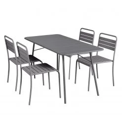 Ensemble de jardin Kansas VII (5 élém.) - Fer - Gris