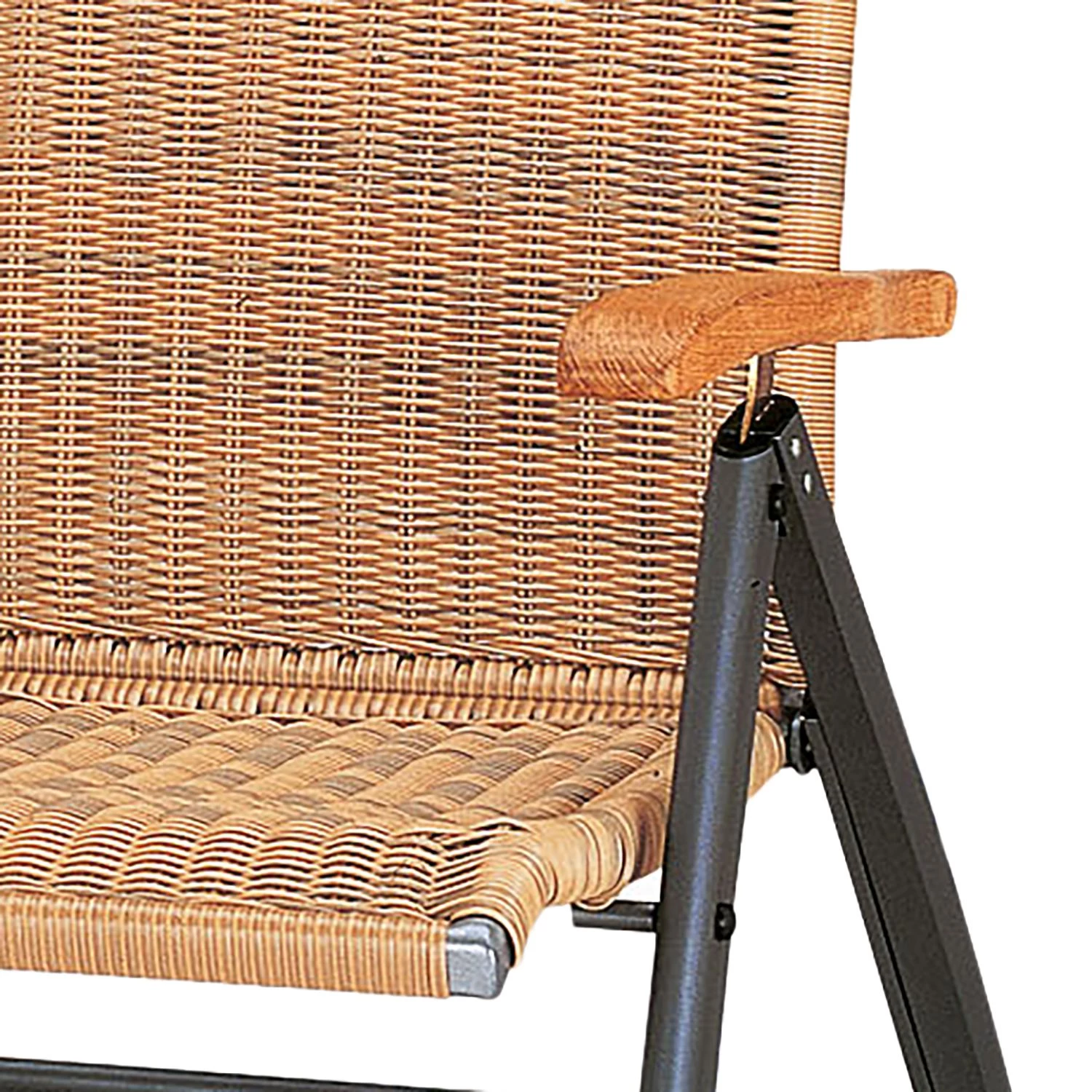 Best Freizeitmöbel Chaise pliante Romantica - Aluminium / Matière plastique - Anthracite / Beige – Image 2