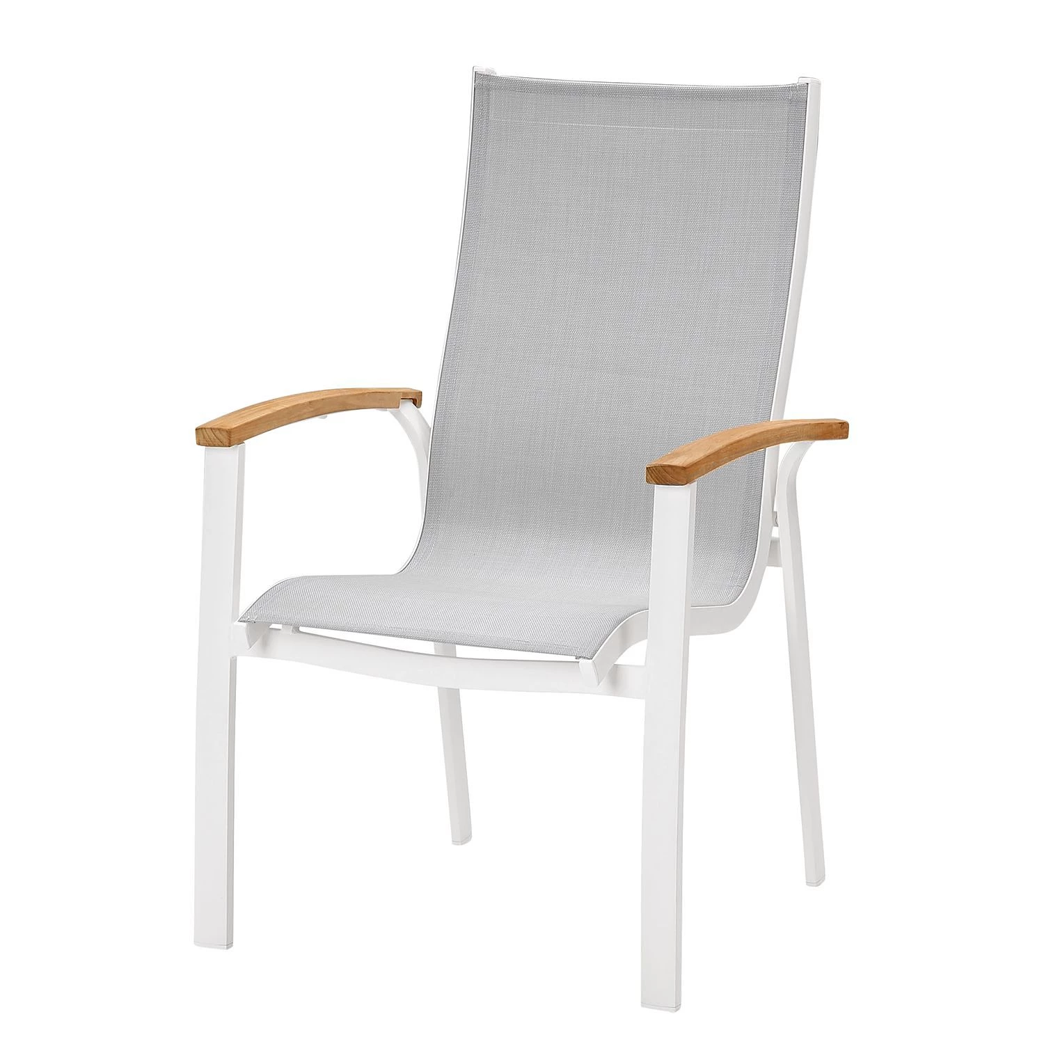 Best Freizeitmöbel Table et chaises Cavalese (6 éléments) - Céramique / Tissu - Blanc / Gris – Image 4