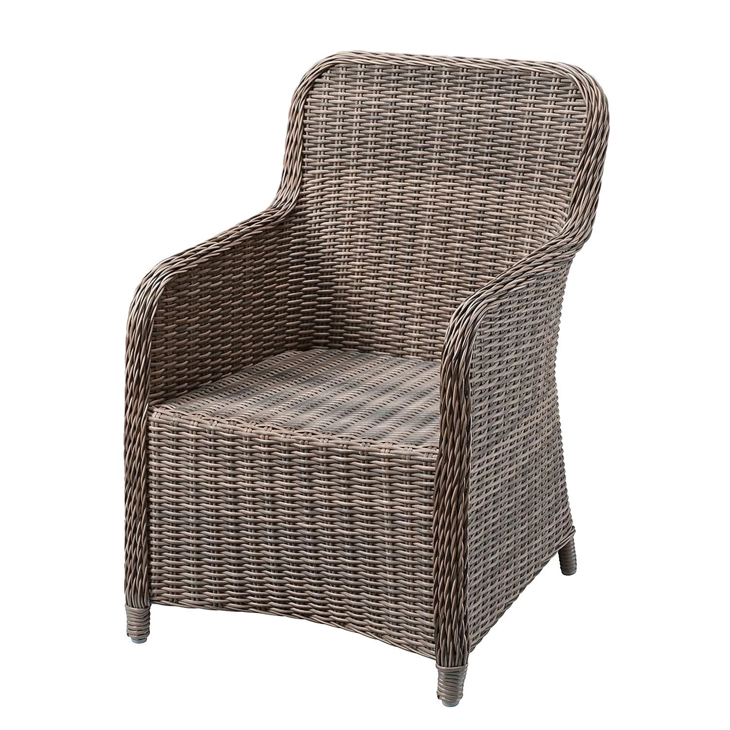 Ensemble de jardin Villebon (3 élém.) - Tissu / Polyrotin - Anthracite / Marron – Image 3