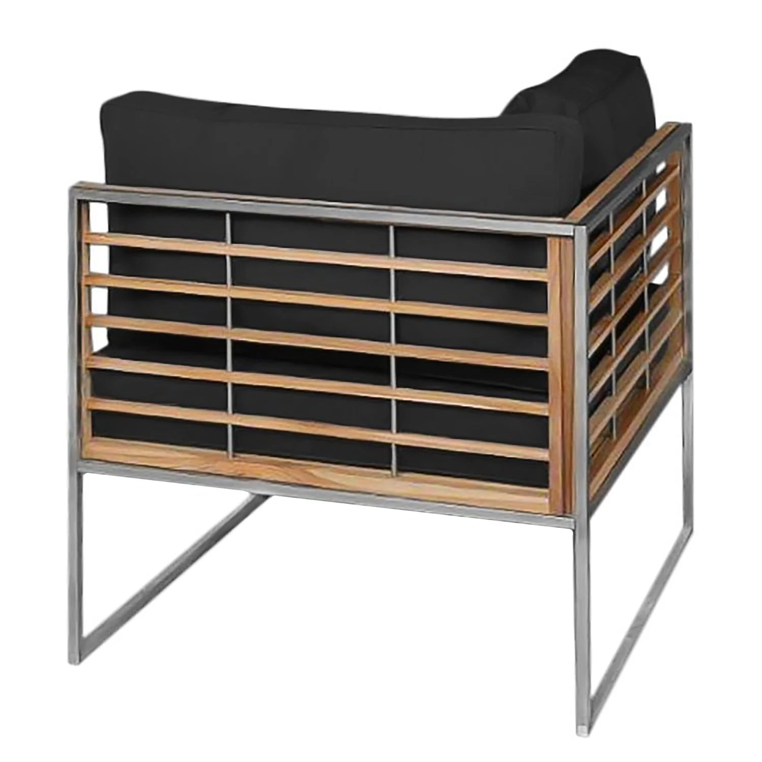 Studio Copenhagen Salon Teakline Exkl. IV (2 éléments) - Teck massif / Tissu - Anthracite / Marron – Image 2