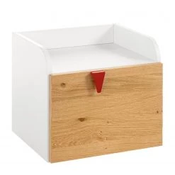 Now! by hülsta Table de chevet hülsta now minimo - Blanc / Marron clair