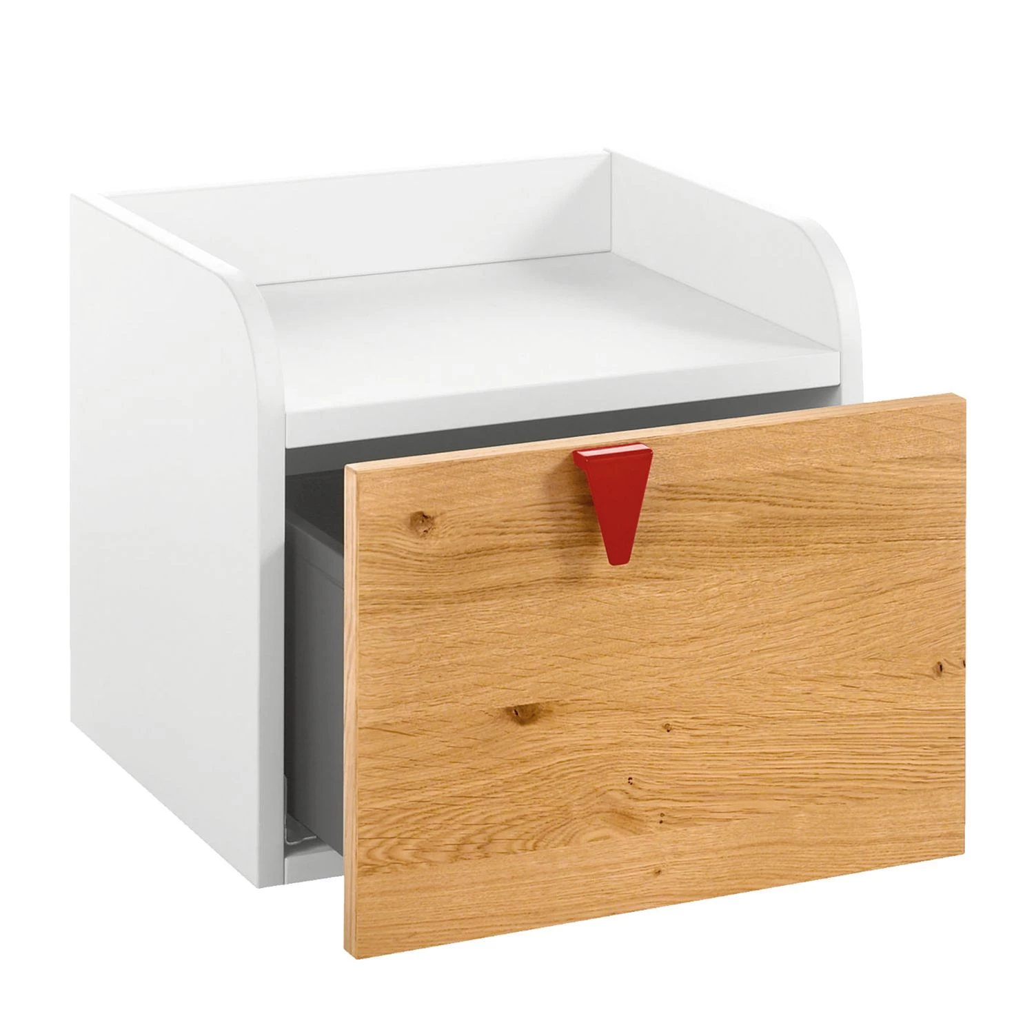 Now! by hülsta Table de chevet hülsta now minimo - Blanc / Marron clair – Image 5