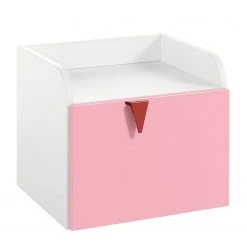 Now! by hülsta Table de chevet hülsta now minimo - Blanc / Rose