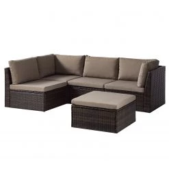 Jardi Salon Paradise Lounge II (5 éléments) - Polyrotin / Nylon - Marron / Beige