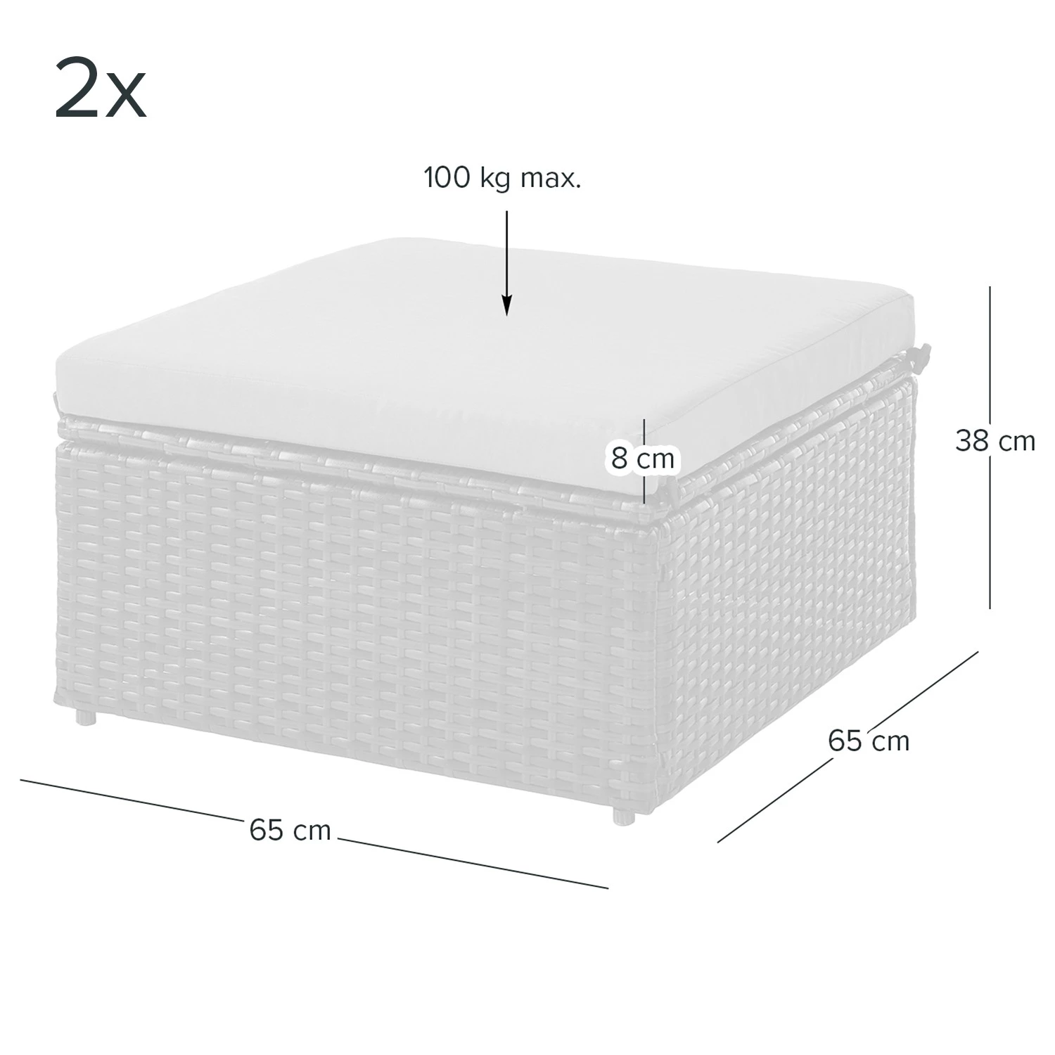 Jardi Salon Paradise Lounge I (4 éléments) - Polyrotin / Nylon - Marron / Beige – Image 8