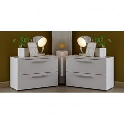 LC Spa Tables de chevet Enjoy (lot de 2) - Blanc / Gris