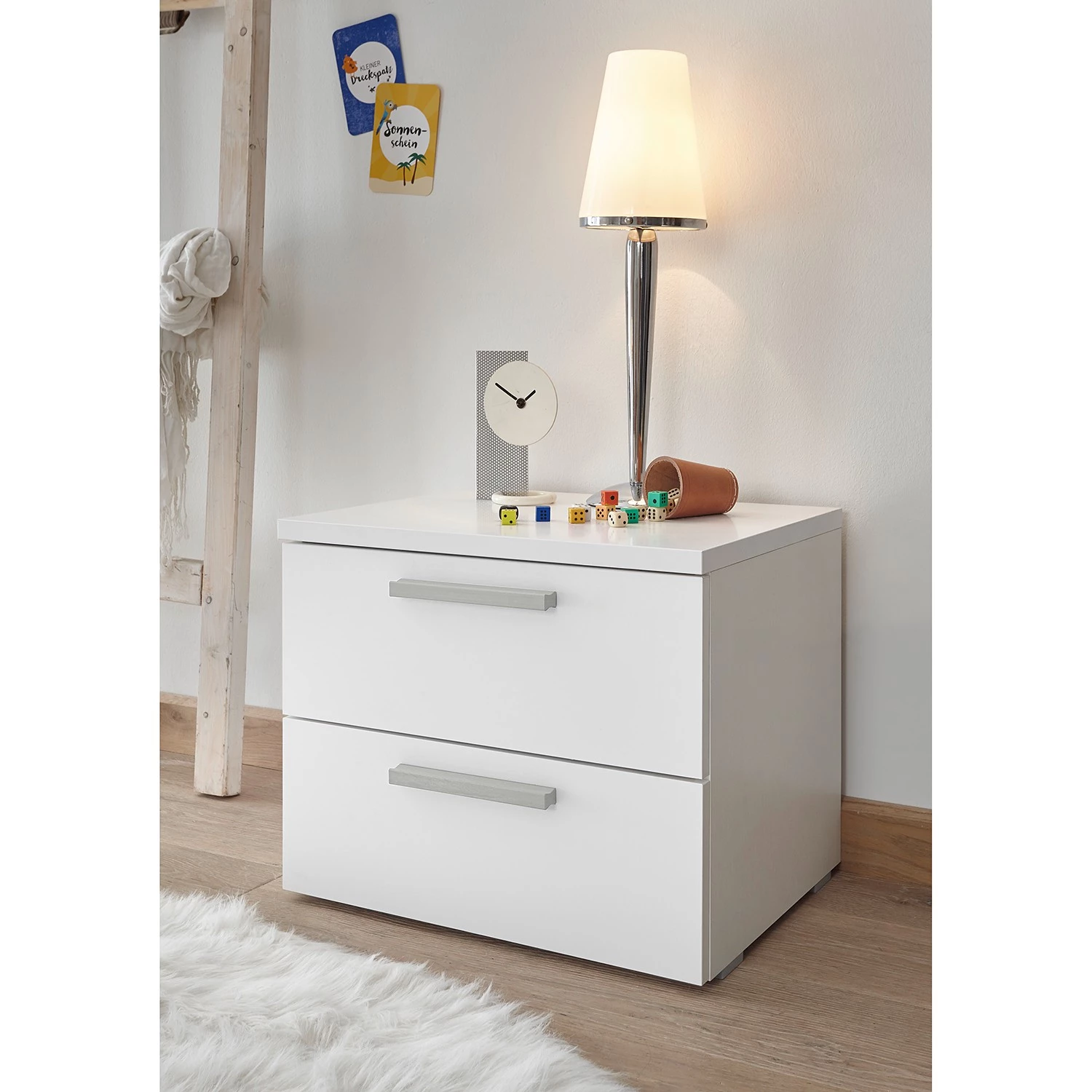 LC Spa Tables de chevet Enjoy (lot de 2) - Blanc / Gris – Image 2