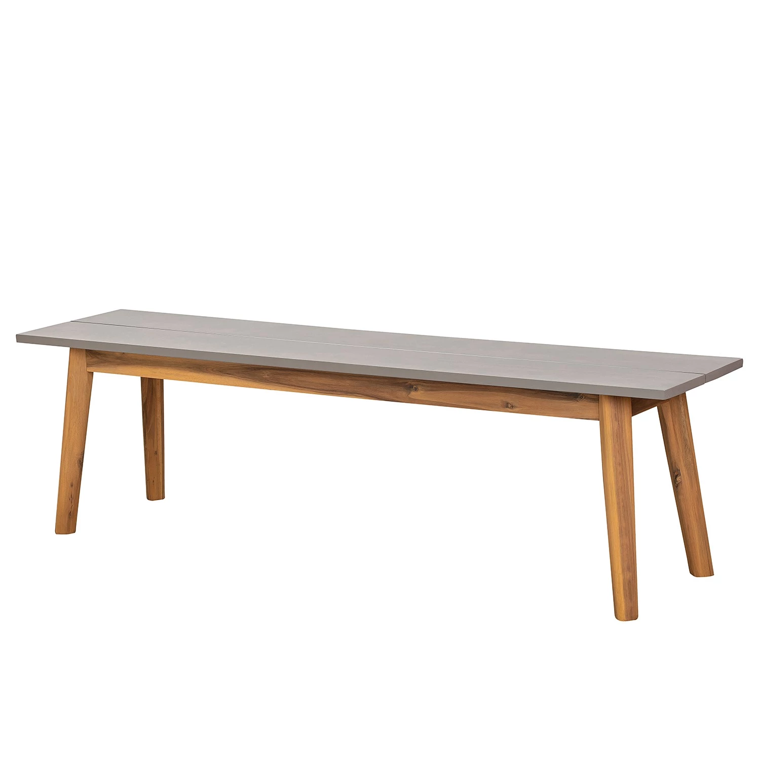 Ensemble de jardin Lindholm (6 éléments) - Acacia massif - Gris / Marron – Image 4