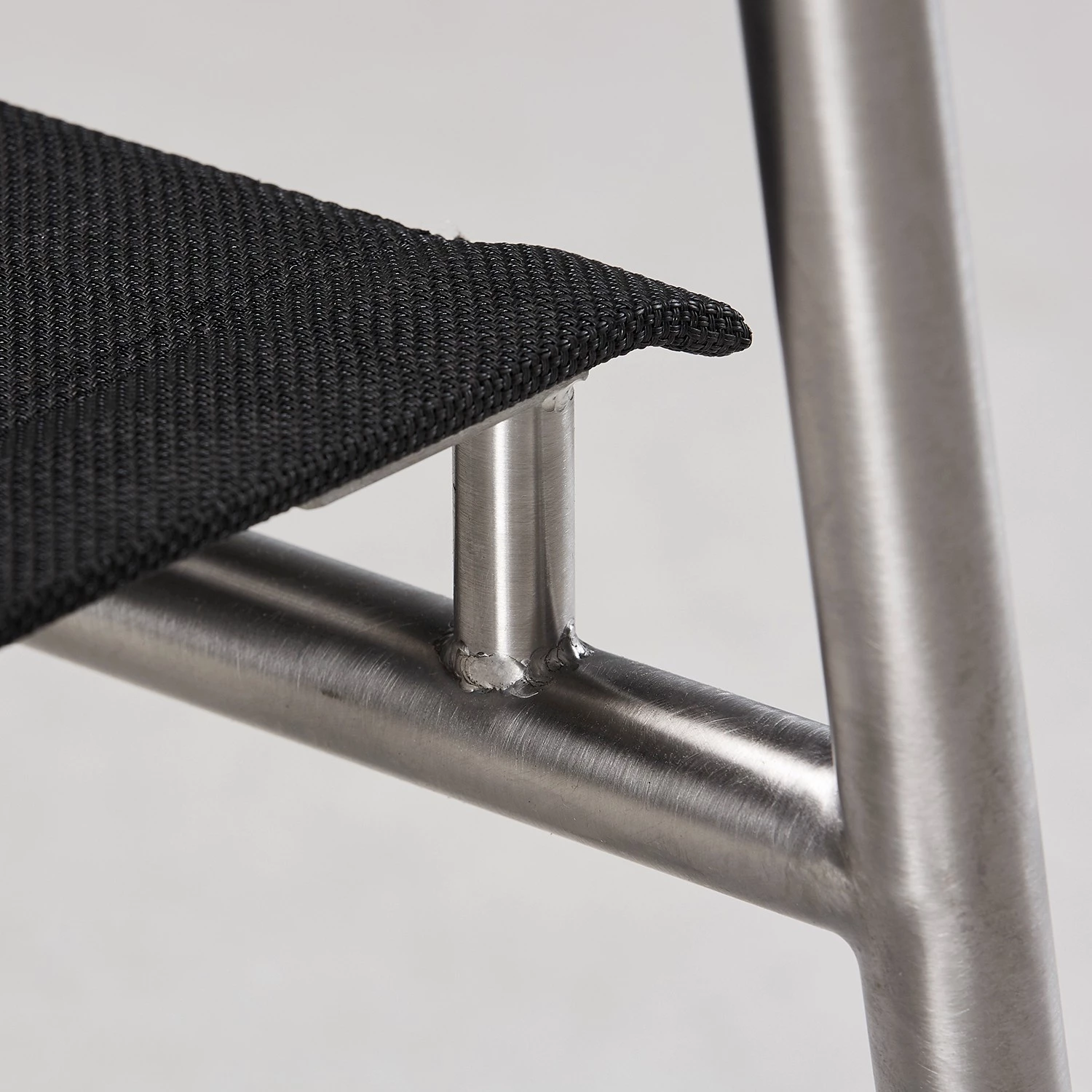 Table et chaises Marbella II (7 élém.) - Acier inoxydable / Ergotex - Argenté / Noir – Image 4