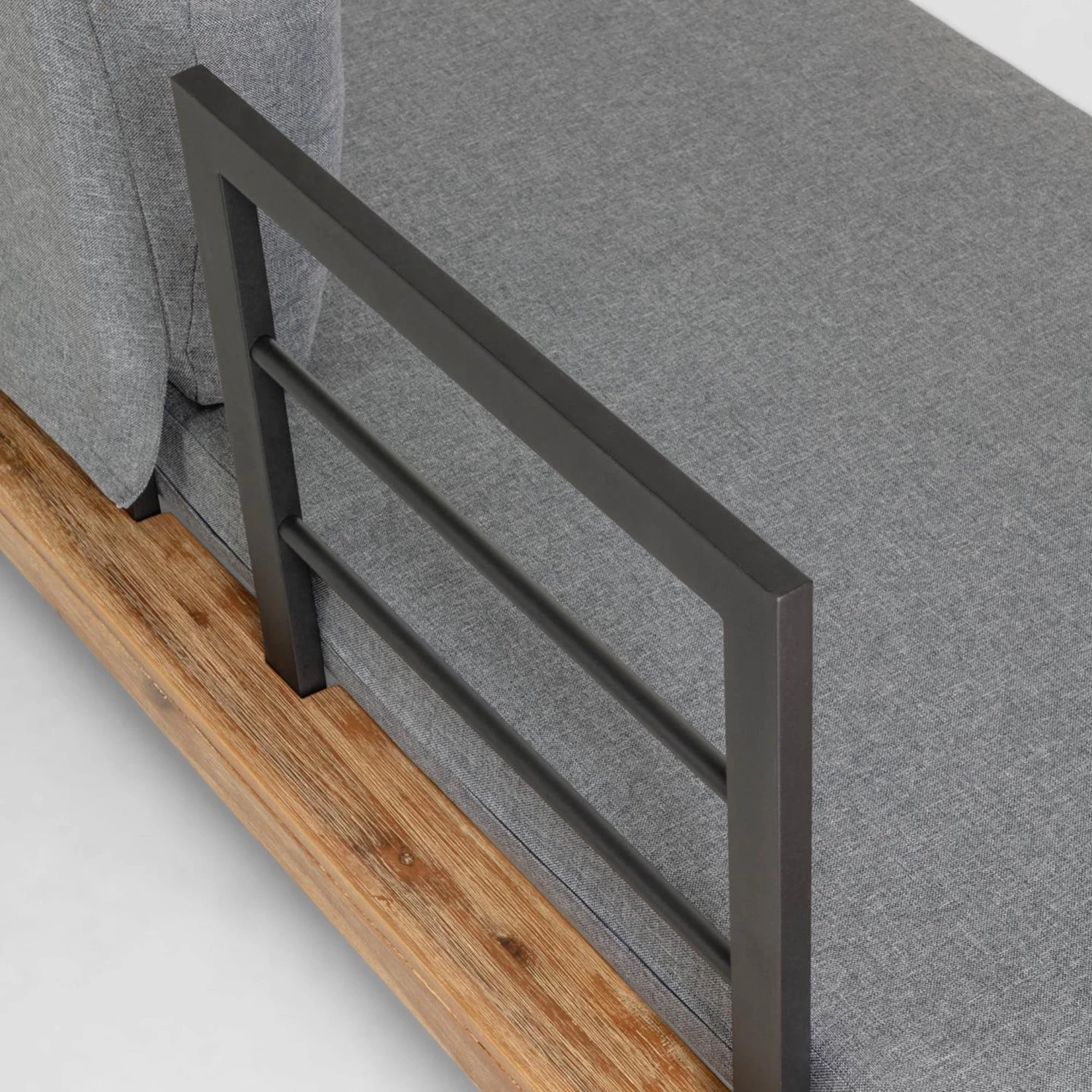 Julià Grup Salon de détente Zalika (4 éléments) - Acacia massif / Polyester - Marron / Gris – Image 11