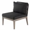 Jardi Fauteuil lounge extérieur Fifo - Acacia massif / Polyester - Gris