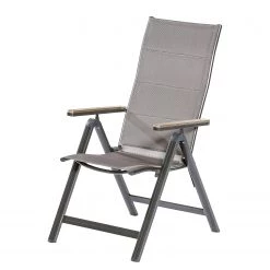 Merxx Chaise de jardin Trivero - Aluminium / Polyester - Gris