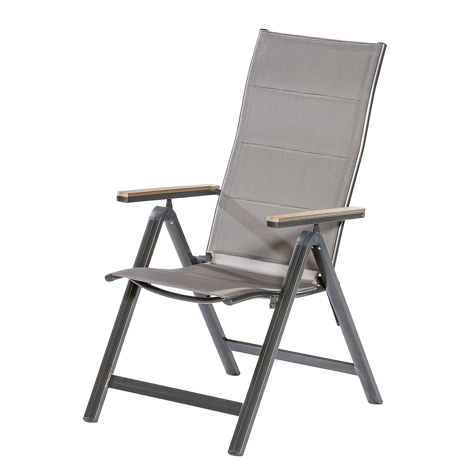 Merxx Chaise de jardin Trivero - Aluminium / Polyester - Gris