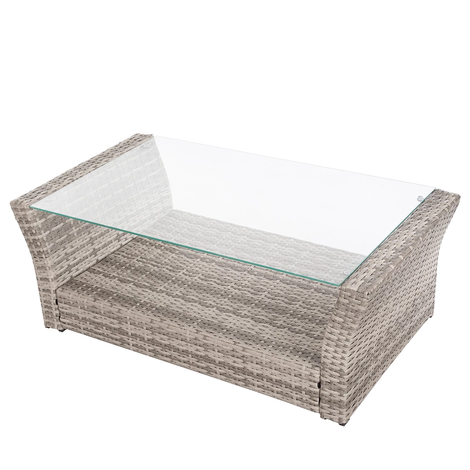 My Flair Salon de jardin Ayora (4 éléments) - Acier / Rotin - Marron – Image 6