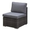Jardi Fauteuil lounge Bahrani - Acier / Polyester - Gris
