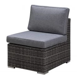 Jardi Fauteuil lounge Bahrani - Acier / Polyester - Gris