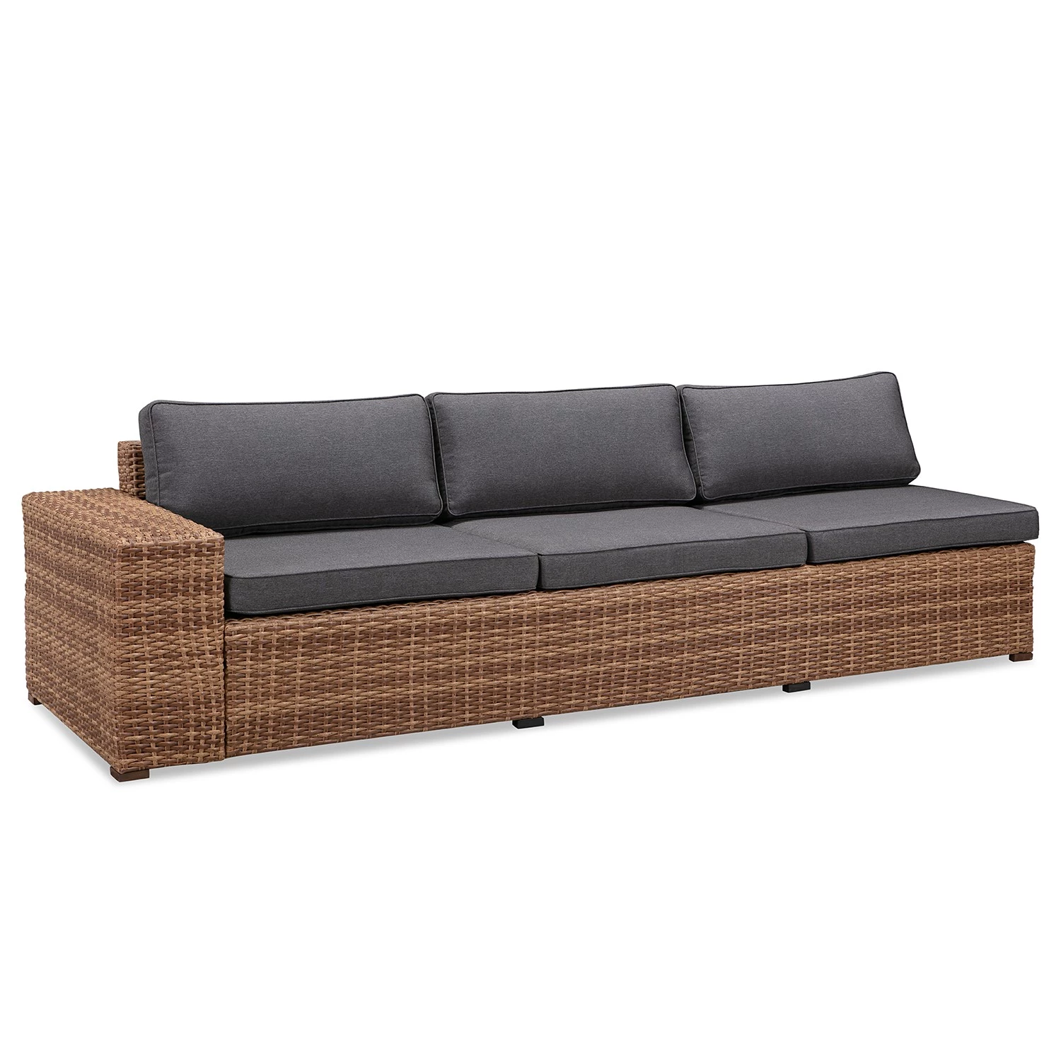 Canapé de jardin Chavara I - Polypropylène / Polyester - Marron / Anthracite