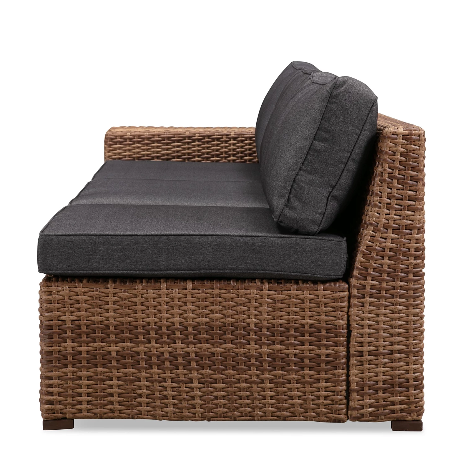 Canapé de jardin Chavara I - Polypropylène / Polyester - Marron / Anthracite – Image 2