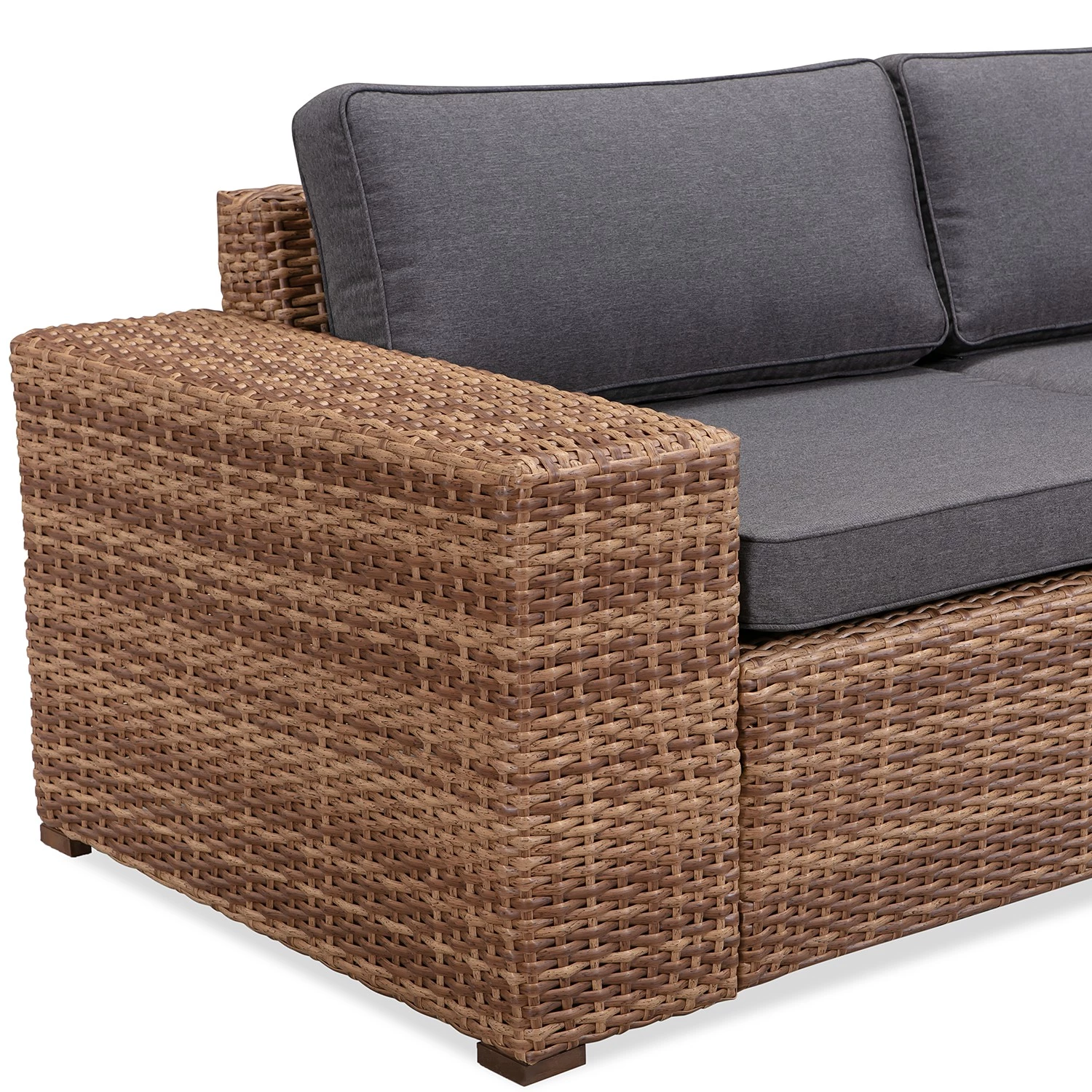 Canapé de jardin Chavara I - Polypropylène / Polyester - Marron / Anthracite – Image 7