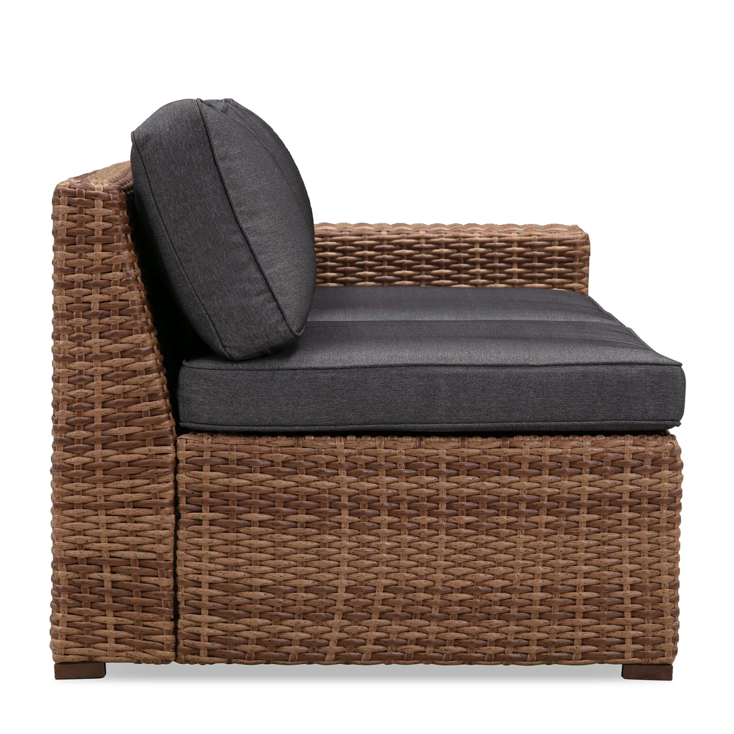 Canapé de jardin Chavara II - Polypropylène / Polyester - Marron / Anthracite – Image 3