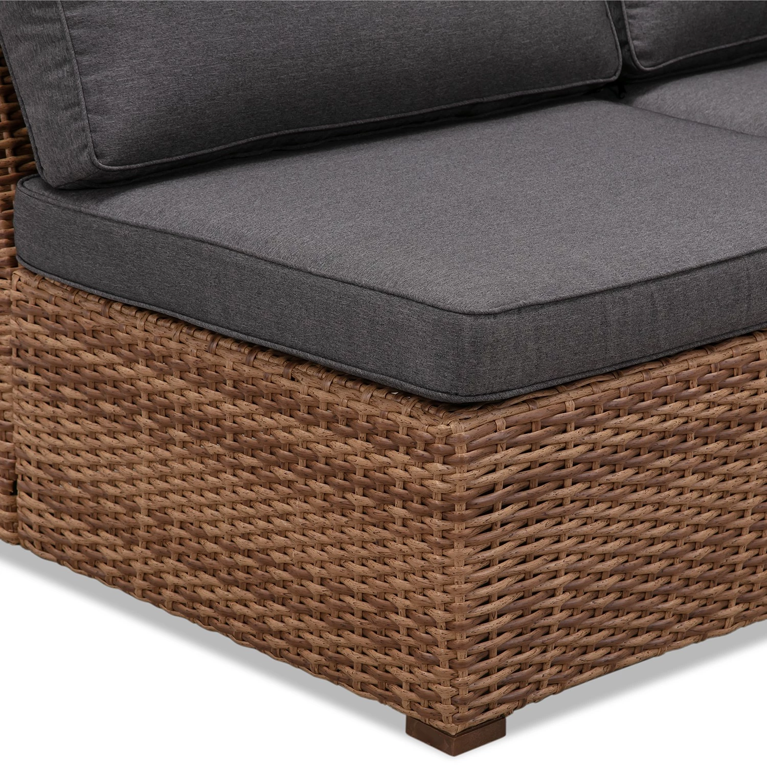 Canapé de jardin Chavara II - Polypropylène / Polyester - Marron / Anthracite – Image 6