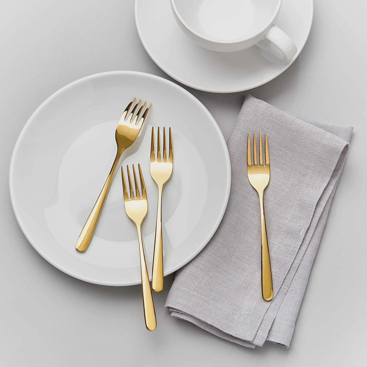 Butlers Fourchettes à dessert QUEENS (lot de 4) - Doré – Image 2