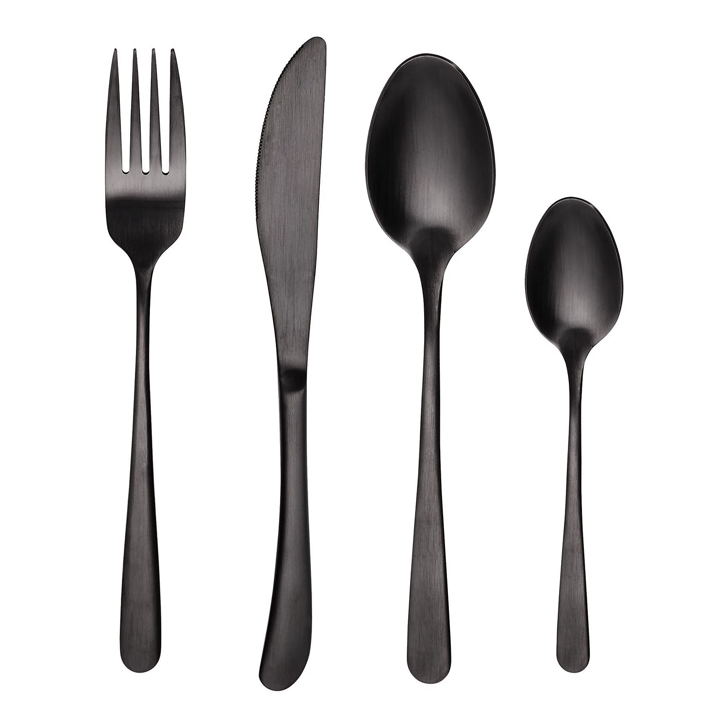 Butlers Couverts KINGS (16 éléments) - Noir brillant