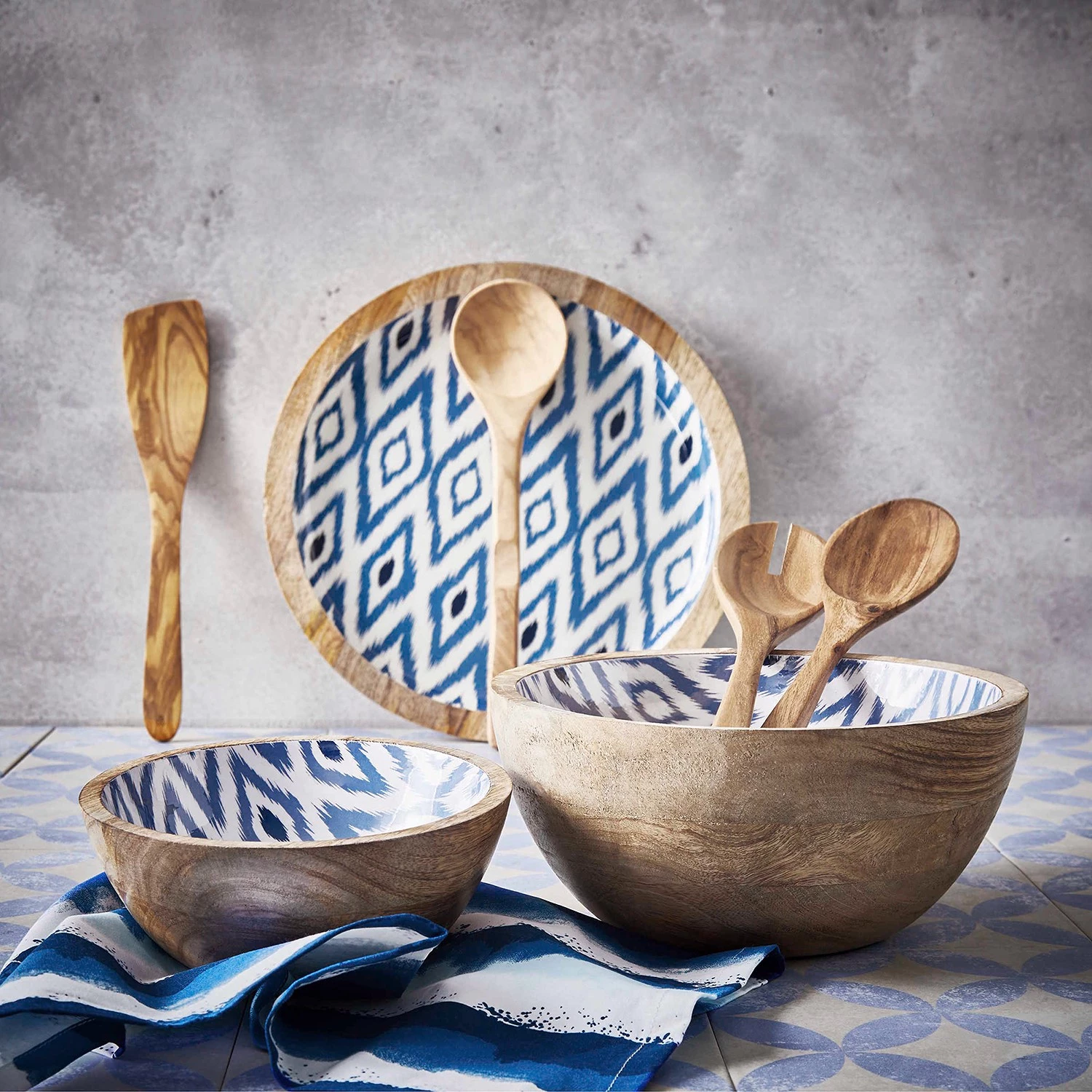 Butlers Couverts à salade PURE KITCHEN (2 élém.) - Acacia - Marron – Image 2