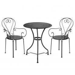 Butlers Table et chaises Century II (3 éléments) - Fer - Noir