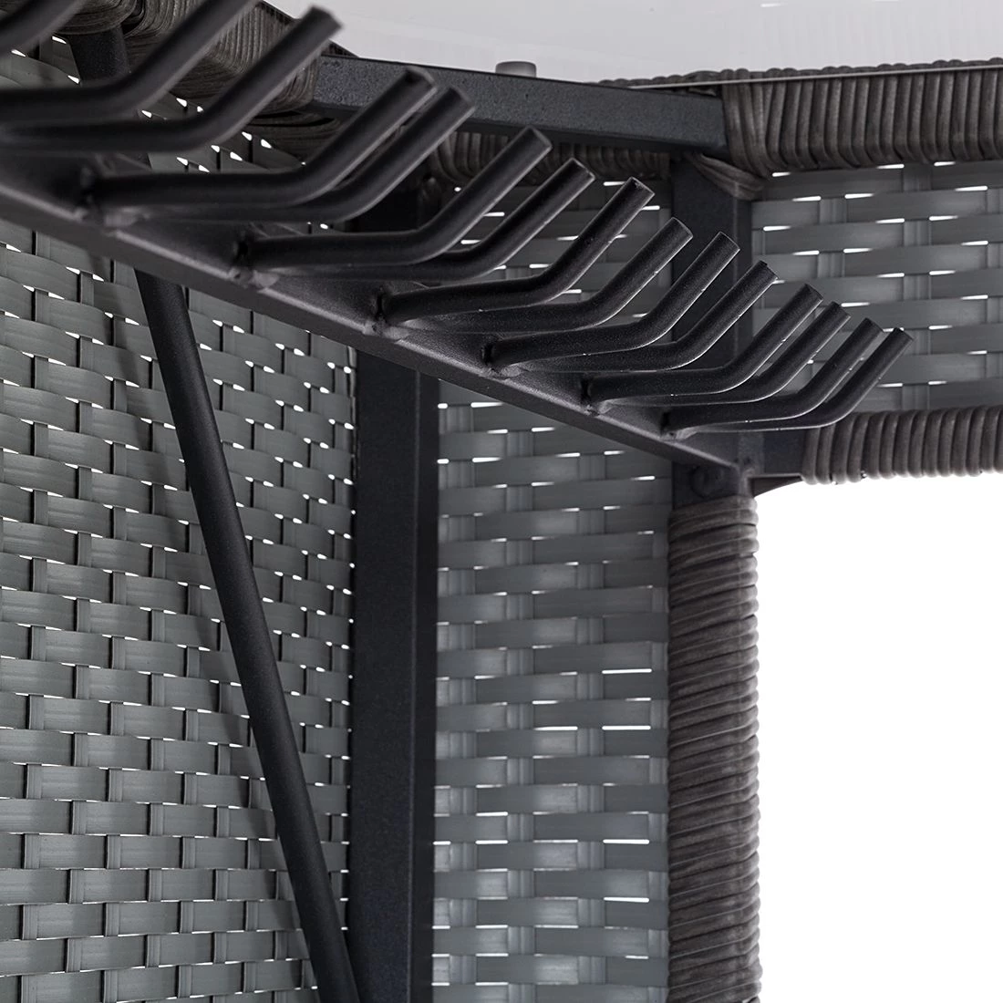Set de bar de jardin Paradise Lounge - 5 éléments - Polyrotin gris – Image 8