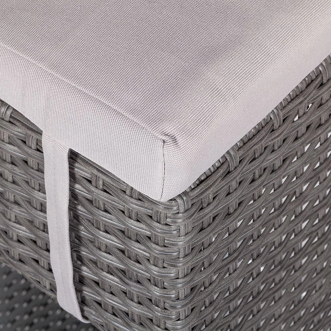 Set de bar de jardin Paradise Lounge - 5 éléments - Polyrotin gris – Image 10