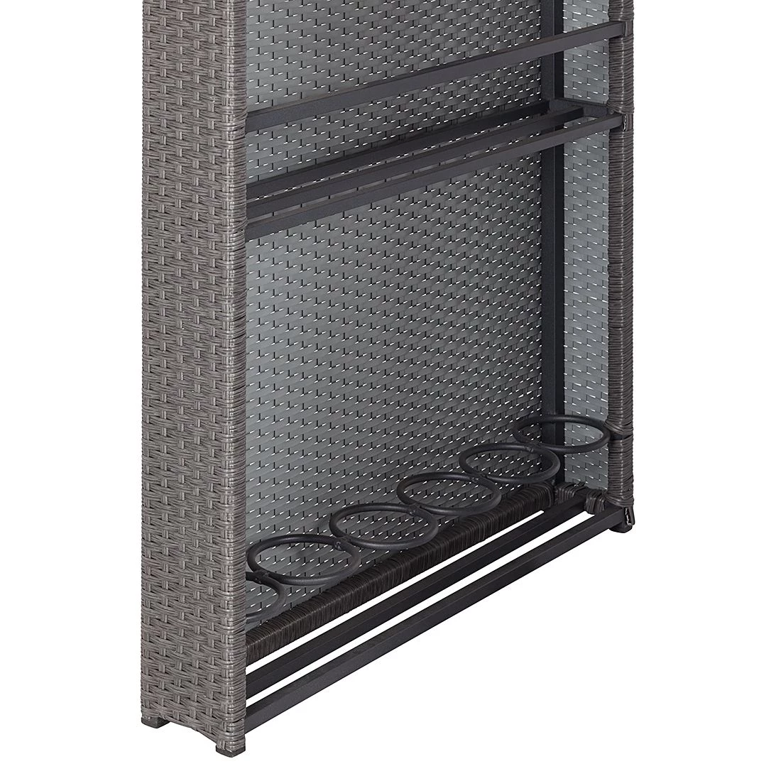 Set de bar de jardin Paradise Lounge - 5 éléments - Polyrotin gris – Image 15