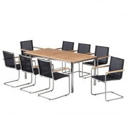 Studio Copenhagen Ensemble de jardin Teakline Exklusiv 18 - Teck massif / Textile - Noir