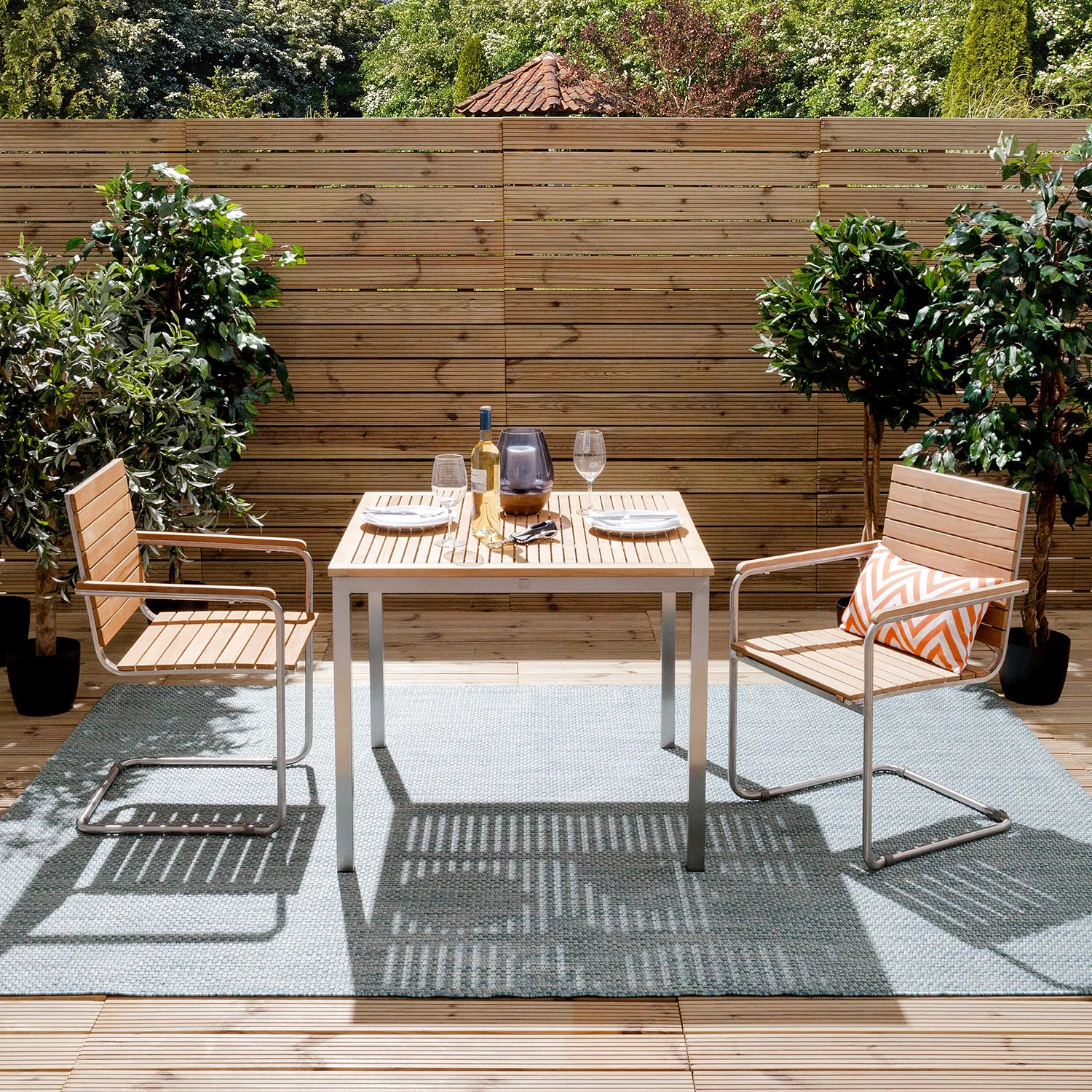 Studio Copenhagen Ensemble de jardin Teakline Exklusiv 30 - Teck massif / Acier inoxydable – Image 2