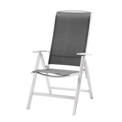 Best Freizeitmöbel Chaise pliante Palermo - Aluminium / Ergotex Argenté Anthracite