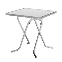 Best Freizeitmöbel Table pliante Halensee - Argenté - 67 x 67 cm